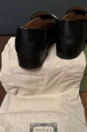 Gucci Black Leather Loafers 6