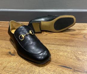 Gucci Black Leather Loafers 7