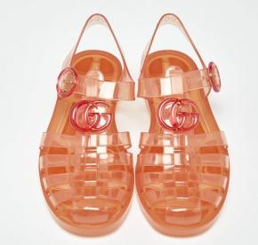 Gucci Orange Plastic Sandals 3