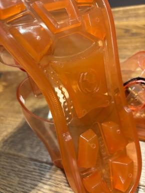 Gucci Orange Plastic Sandals 4