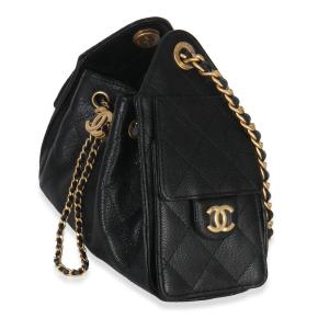 Chanel Black Quilted Caviar Mini Chanel 25 Hobo 26P 3