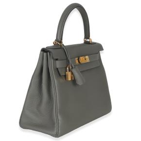 Hermès Kelly 28 Gris Meyer Clemence GHW 2