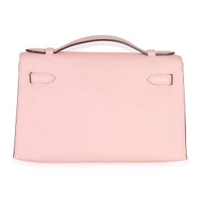 Hermès Swift Kelly Pochette Rose Sakura PHW 2