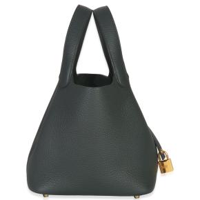 Hermès  Clemence Picotin Lock 18 PM  Vert Fonce GHW 2