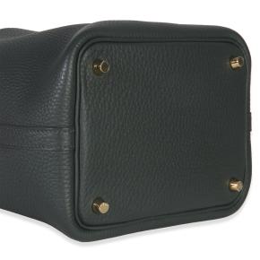 Hermès  Clemence Picotin Lock 18 PM  Vert Fonce GHW 6
