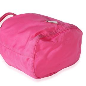 Prada Hot Pink Tessuto Logo Drawstring Pouch 6