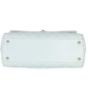 Chanel  Quilted Caviar Medium Coco Top Handle Handbag 5