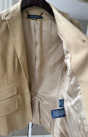 Ralph Lauren Beige Suede Blazer 8