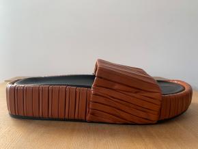 NEOUS Tan Brown Leather Slides 2