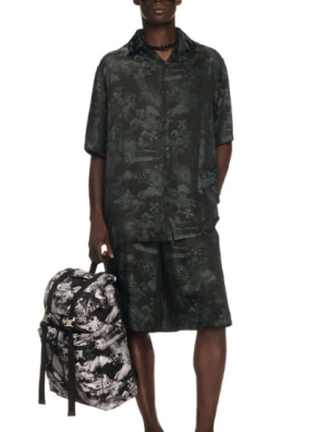 Off White Fresco Visc Jacq Bowling Shorts 5