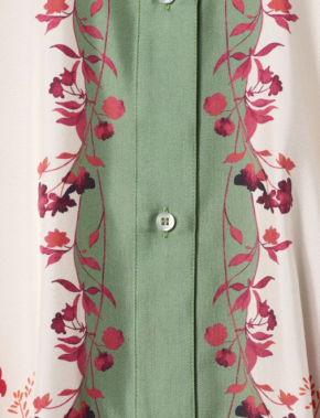 La Double J Foulard Silk Twill Shirt Woodland Placee 4