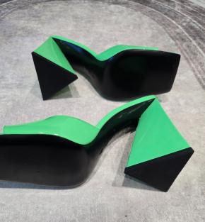 The Attico Green Devon Mules 4