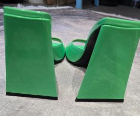 The Attico Green Devon Mules 3