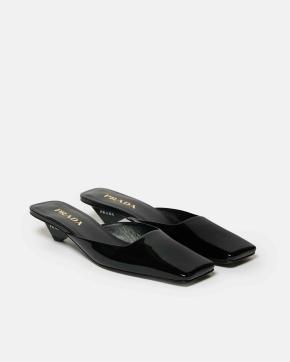 Prada Black Heeled Mules 2