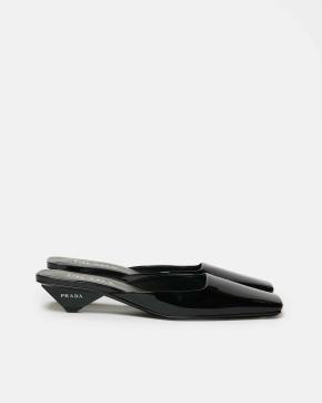 Prada Black Heeled Mules 3