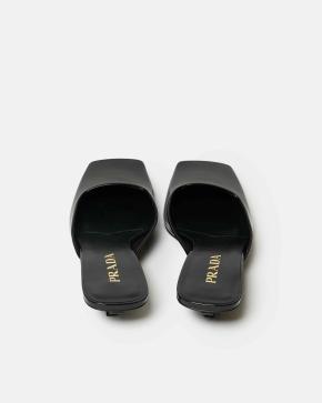 Prada Black Heeled Mules 4