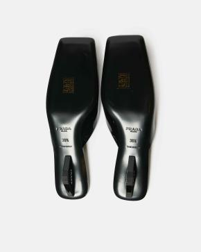 Prada Black Heeled Mules 5