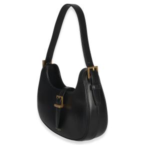 Saint Laurent Smooth Black Calfskin Le Fermoir Hobo 4