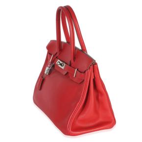 Hermès  Swift Birkin 30 PHW Rouge Casaque 4