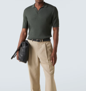 Sunspel Ribbed-knit Silk and Cotton Polo Shirt 2