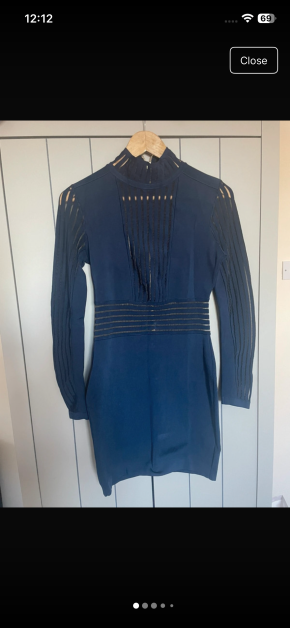 Balmain Navy Bodycon Dress 2