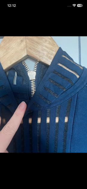 Balmain Navy Bodycon Dress 4