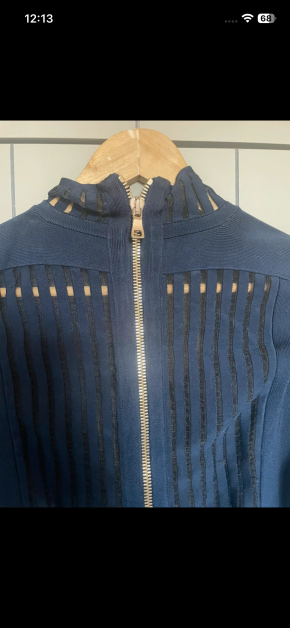 Balmain Navy Bodycon Dress 9