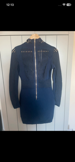 Balmain Navy Bodycon Dress 8