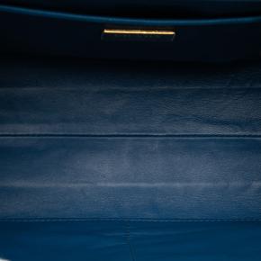 Prada Blue Bicolor Saffiano Lux Pyramid Frame Top Handle Bag 4