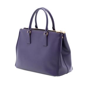 Prada Purple Medium Saffiano Lux Galleria Double Zip Satchel 2