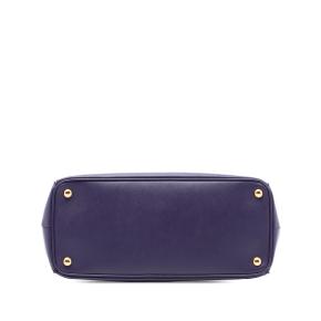 Prada Purple Medium Saffiano Lux Galleria Double Zip Satchel 3