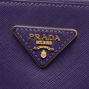 Prada Purple Medium Saffiano Lux Galleria Double Zip Satchel 5