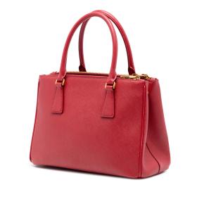 Prada Red Medium Saffiano Galleria Double Zip Satchel 2