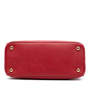 Prada Red Medium Saffiano Galleria Double Zip Satchel 3