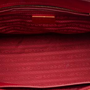 Prada Red Medium Saffiano Galleria Double Zip Satchel 4