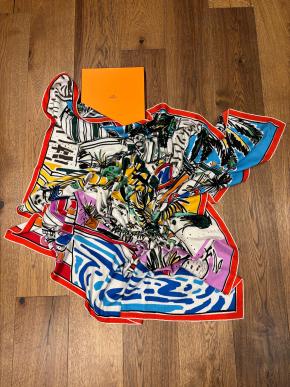 Hermes Rayured D'Ete Cashmere Shawl 8