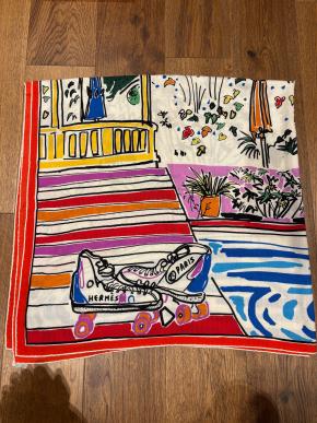 Hermes Rayured D'Ete Cashmere Shawl 3