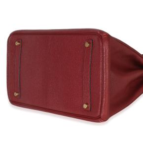 Hermès  Chevre de Coromandel Birkin 35 PHW Rouge Grenat 6