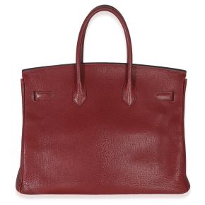 Hermès  Chevre de Coromandel Birkin 35 PHW Rouge Grenat 2