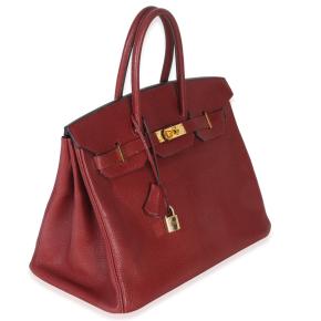 Hermès  Chevre de Coromandel Birkin 35 PHW Rouge Grenat 3