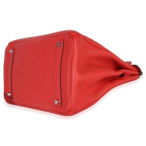 Hermès Togo Birkin 35 PHW Rouge Casaque 7