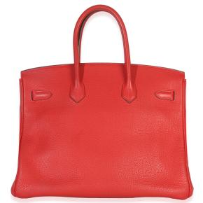Hermès Togo Birkin 35 PHW Rouge Casaque 2
