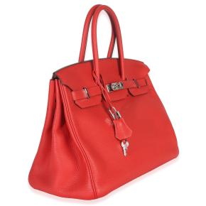 Hermès Togo Birkin 35 PHW Rouge Casaque 3