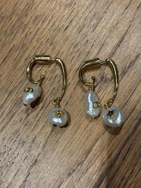 Dior Faux Pearl Drop Earrings 8