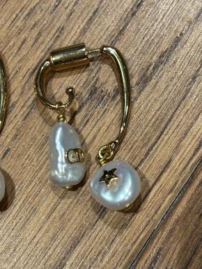 Dior Faux Pearl Drop Earrings 5