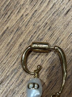 Dior Faux Pearl Drop Earrings 4