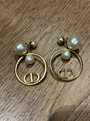 Dior Faux Pearl Drop Earrings 3