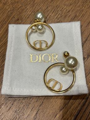 Dior Faux Pearl Drop Earrings 4