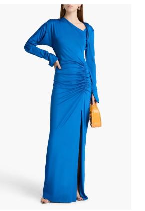 Victoria Beckham Blue Jersey Gown 3