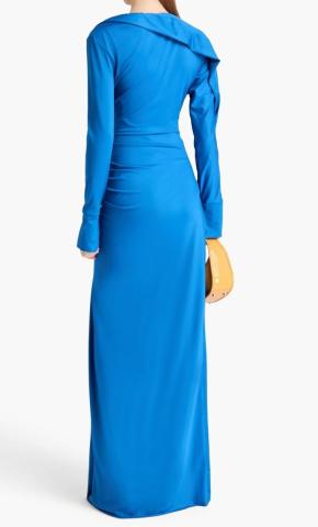 Victoria Beckham Blue Jersey Gown 2